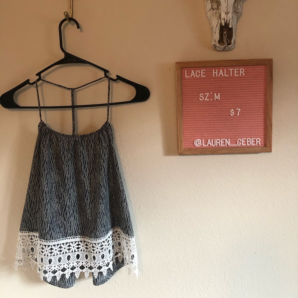 Lace Detail Halter Top